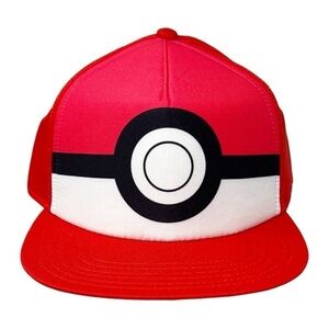 Pokemon Pokeball  Snapback Red Baseball Hat Cap Youth Nintendo Licensed
